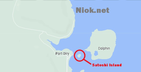 Where is satoshi island on Google Maps ?