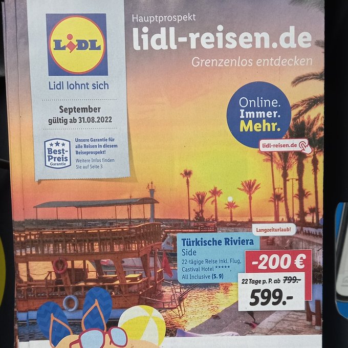 Lidl 22 day Turkey holiday for 599 Euro