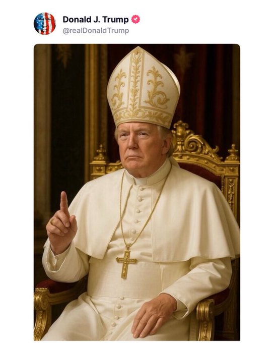 donald trump dressed like pope