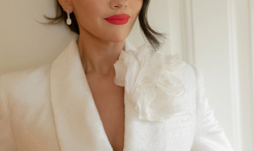 Selena Gomez Tuxedo Dress Hand Embroidered